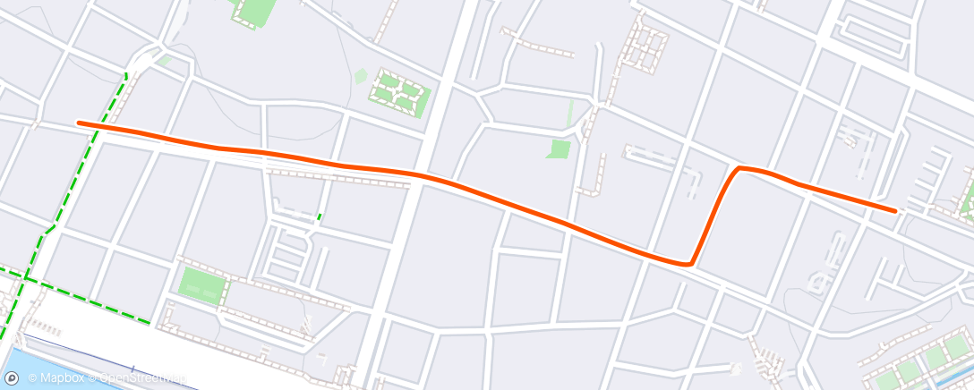 Map of the activity, Sortie en vélo électrique de nuit