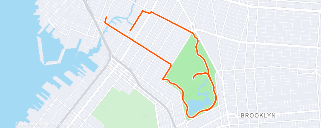 Map of the activity, Morning Run