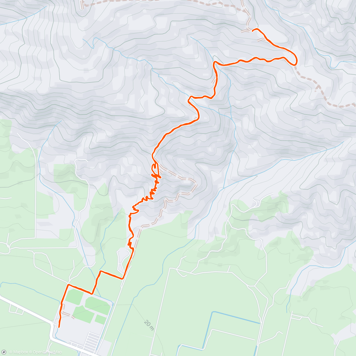 Map of the activity, Franks Trail, Los Padres national Forest