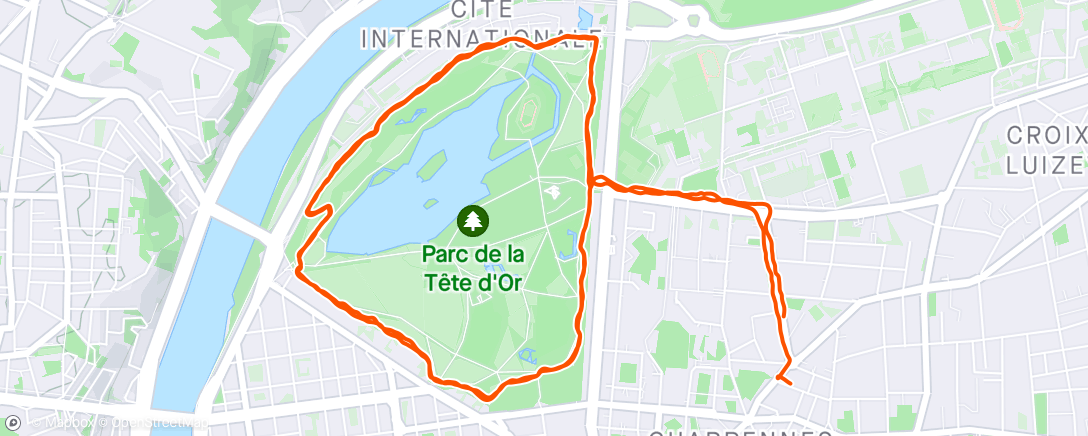 Kaart van de activiteit “Course à pied dans l'après-midi”
