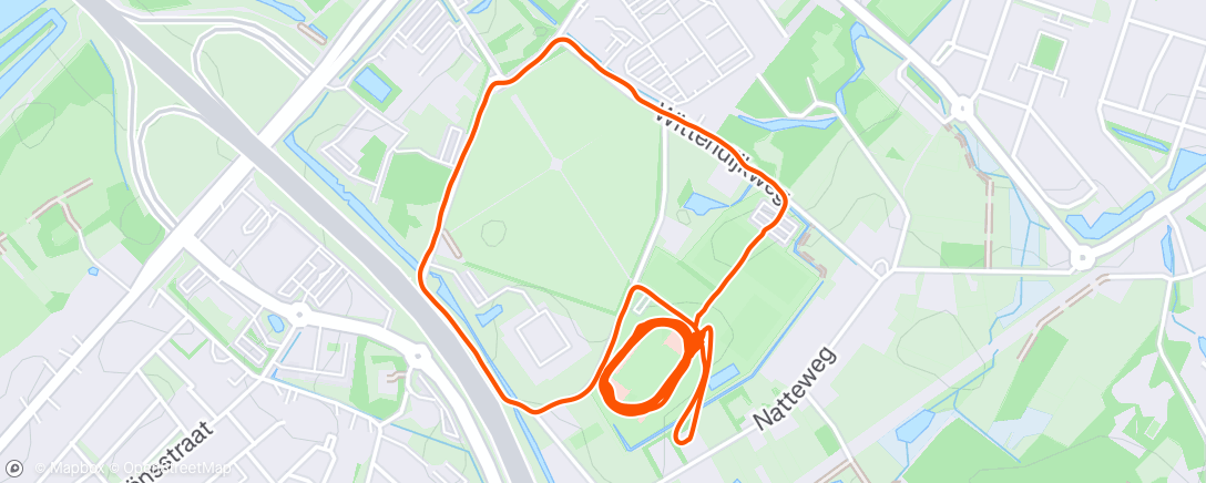 Map of the activity, Avondloop