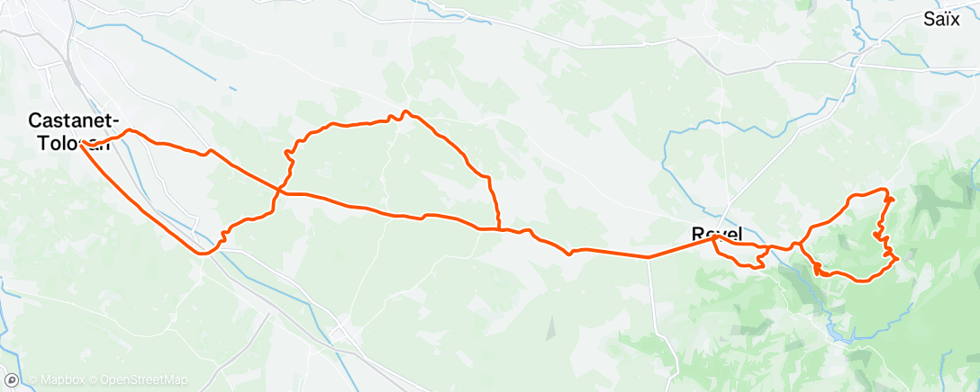 Карта физической активности (Sortie vélo le midi)