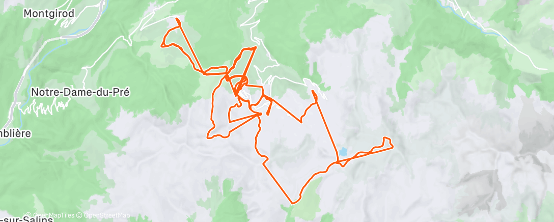 Карта физической активности (Morning Alpine Ski)