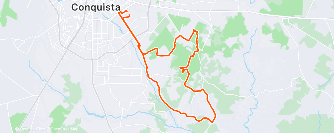 Map of the activity, Pedalada em mountain bike elétrica matinal