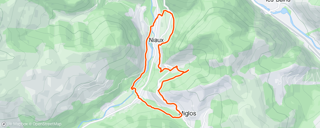 Map of the activity, Trail dans l'après-midi