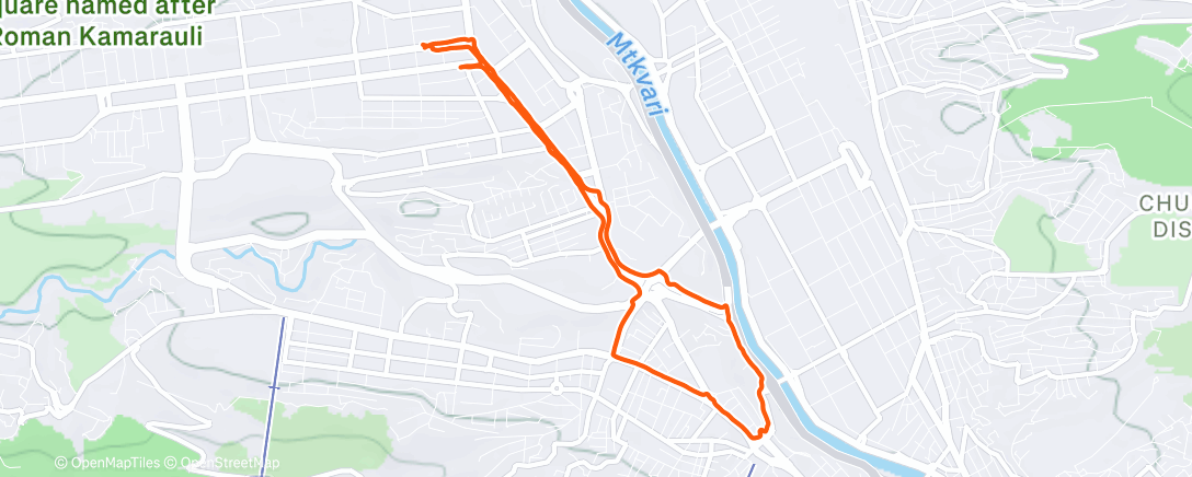 Карта физической активности (Afternoon Run)