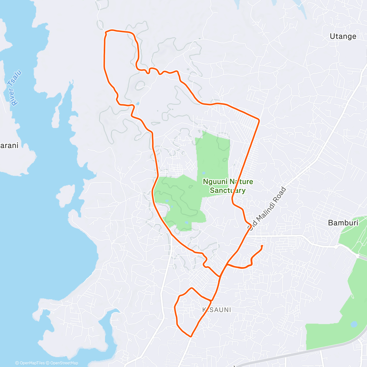 Map of the activity, Hannah Morning Walk