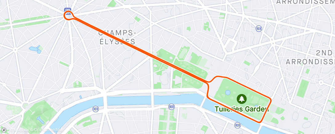 Map of the activity, Zwift - Youngs Training's Meetup on Champs-Élysées in Paris