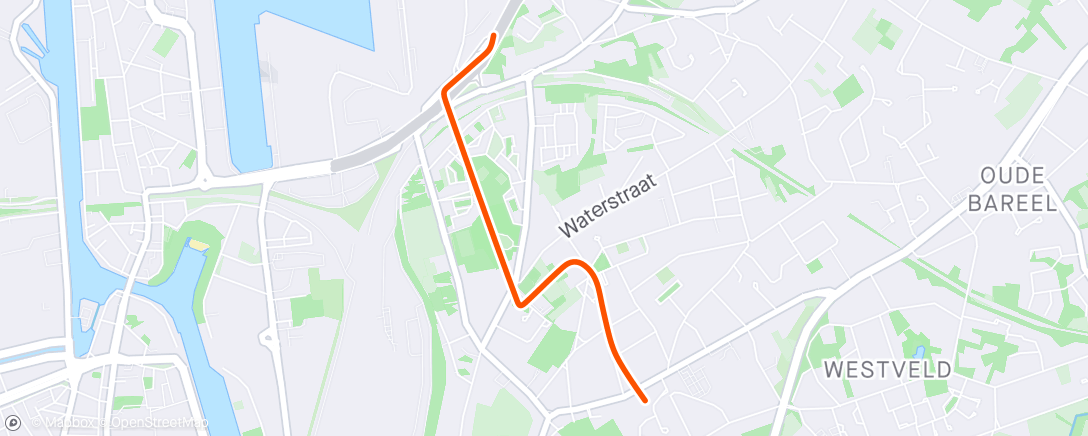 Map of the activity, MyWhoosh - Ghent