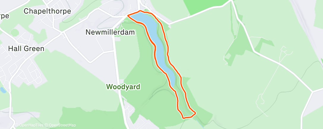 Map of the activity, Afternoon Run