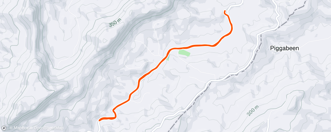 Mapa de la actividad (4km @ 10km pace + 3x1km @ 10km pace)