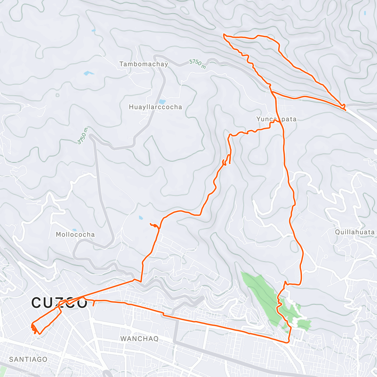 Map of the activity, Acclimatization phase complete