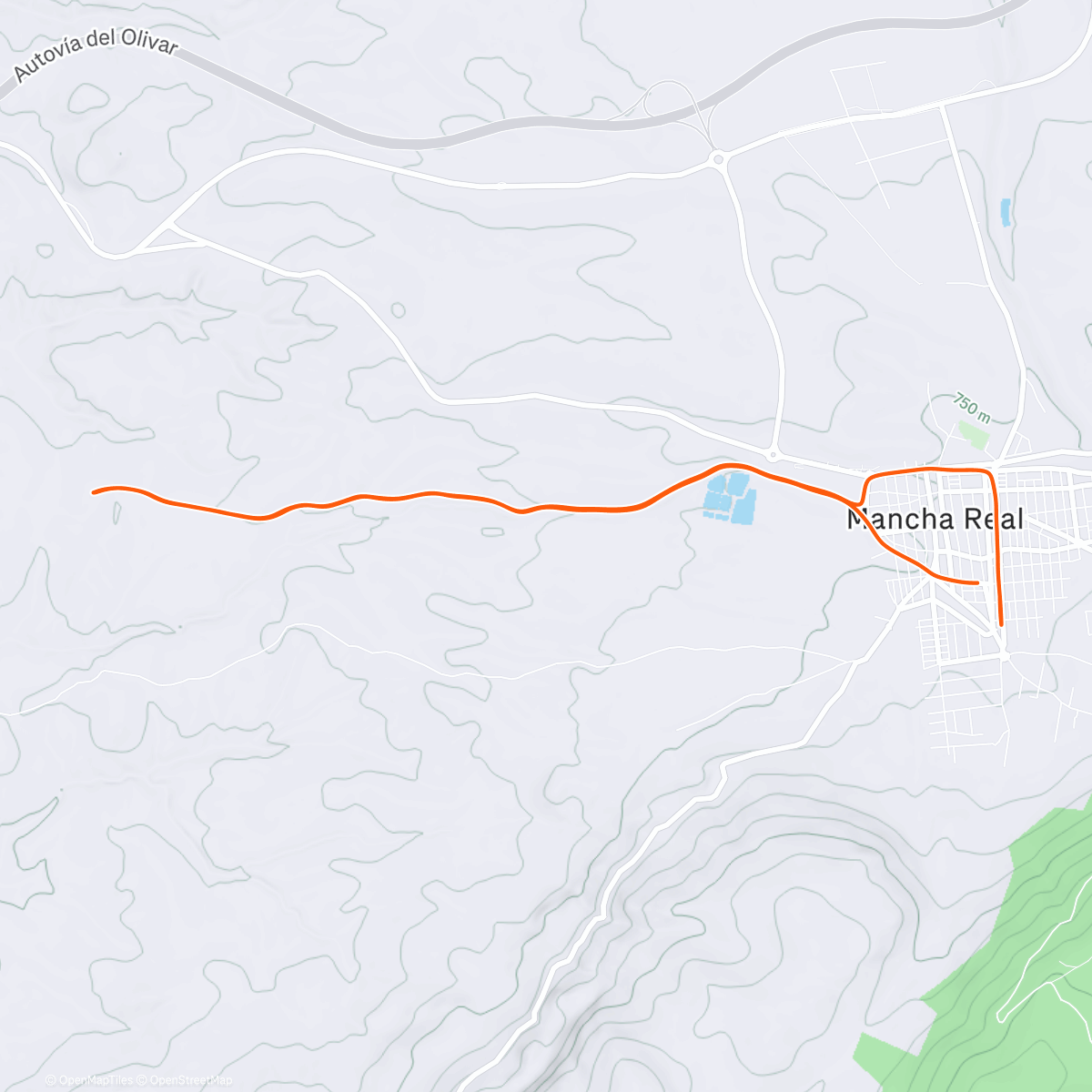 Map of the activity, Carrera a la hora del almuerzo