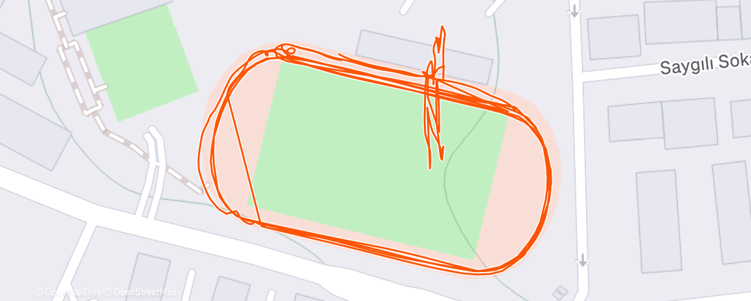 Map of the activity, Evening Run