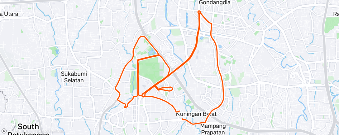 Map of the activity, Morning Ride