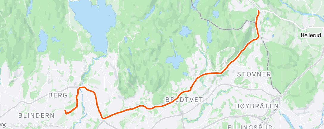 Mapa da atividade, Fin, liten kveldstur