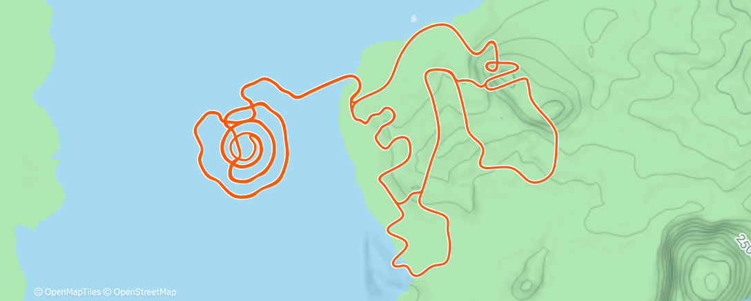 Map of the activity, Zwift - VO2Max: 30S/15S Microburst Interval Blocks on Downtown Eruption in Watopia