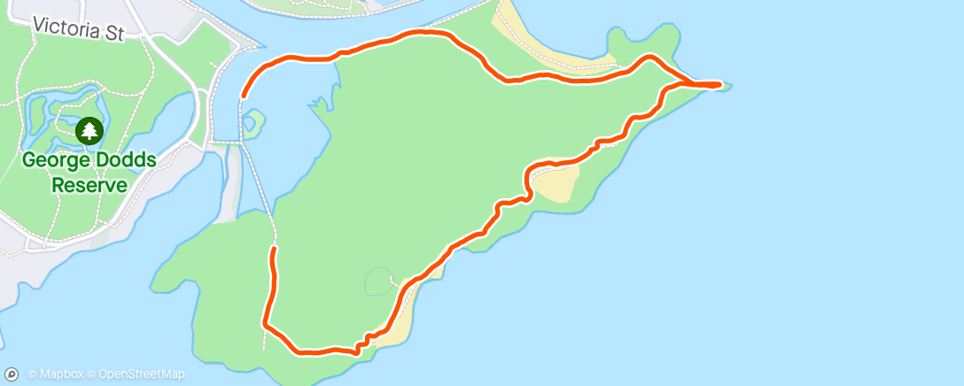 Map of the activity, Fast walk round the island