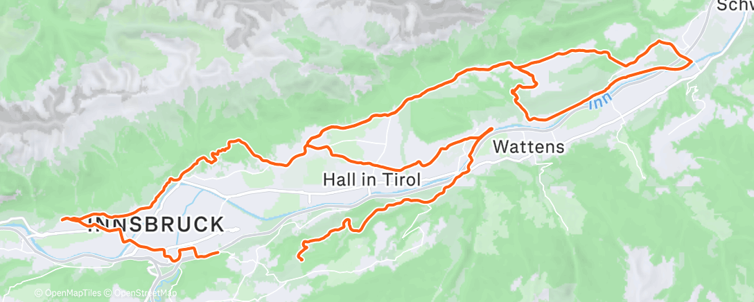 Map of the activity, Lunch Ride