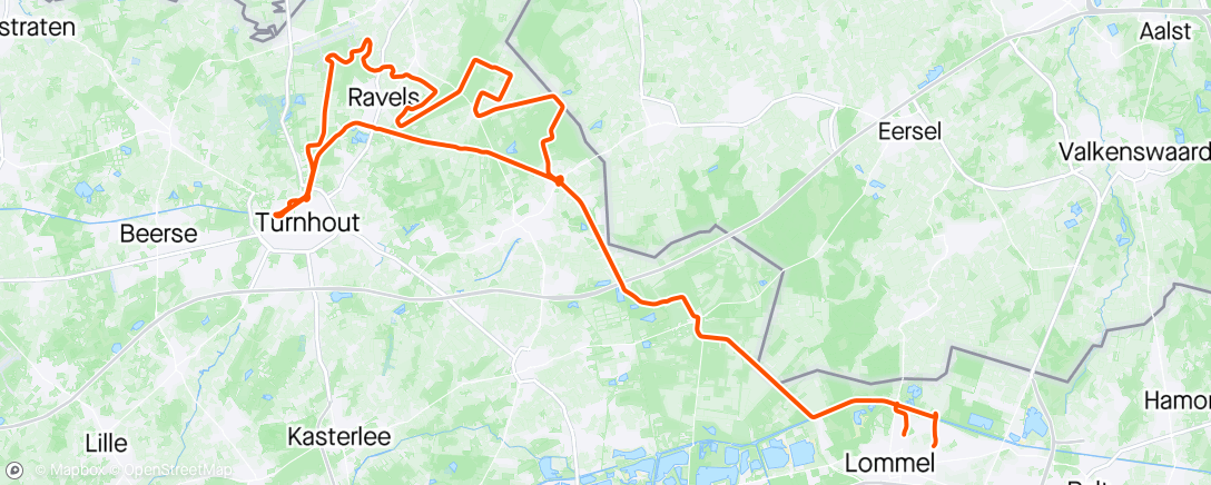 Map of the activity, Bk gravel recon