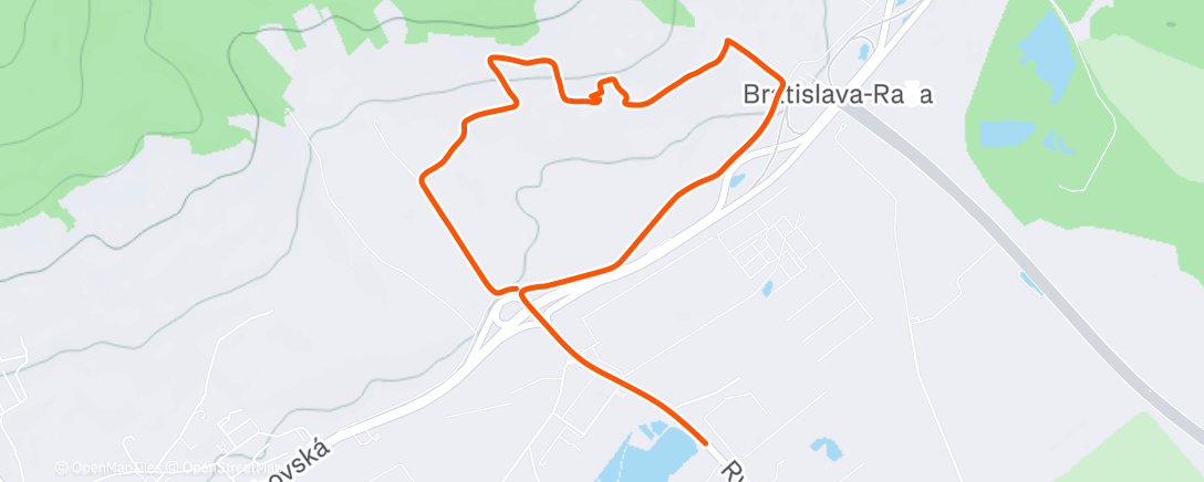 Map of the activity, Afternoon Hike