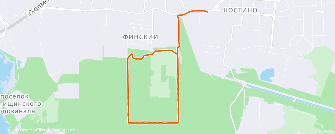 Map of the activity, Полуденная ходьба