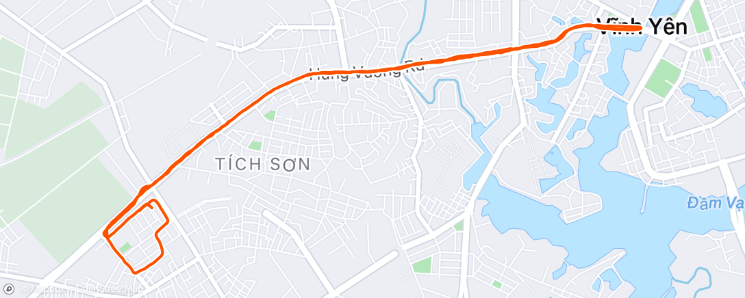 Map of the activity, Morning Run.