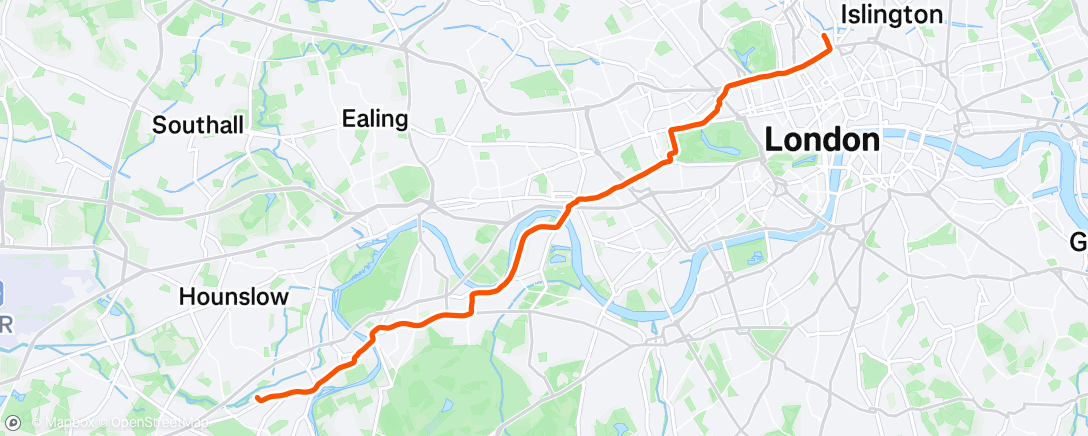 Map of the activity, Morning Ride