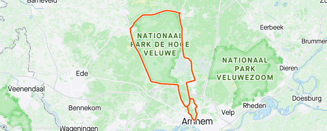 Map of the activity, Afternoon Ride