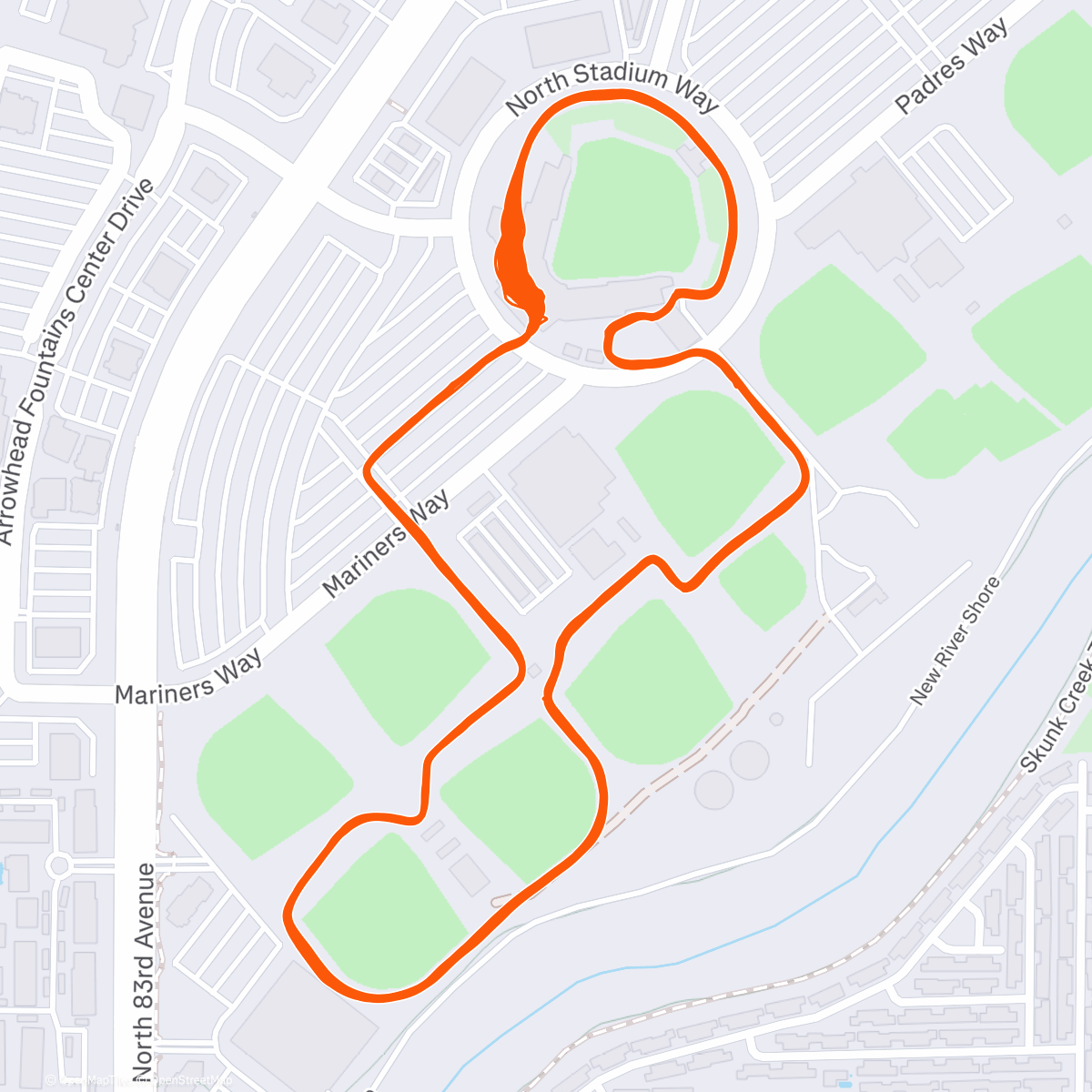 Map of the activity, Across the Years 100 miler