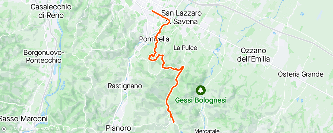 アクティビティ「Sessione di e-mountain biking all’ora di pranzo」の地図