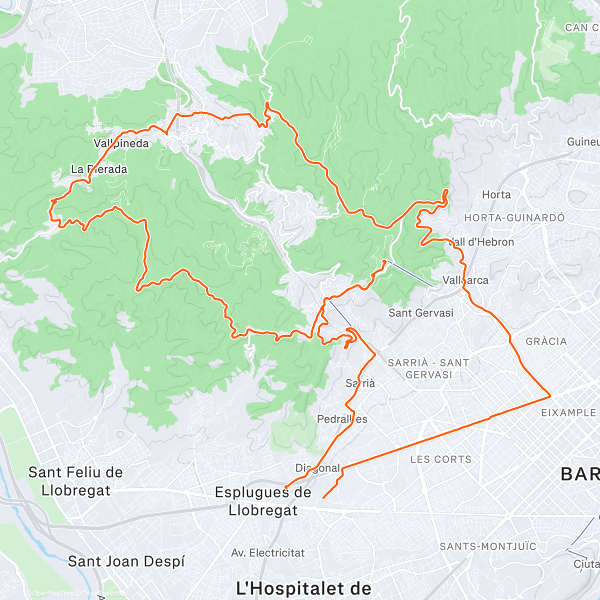 Map of the activity, First ride with Preply CC