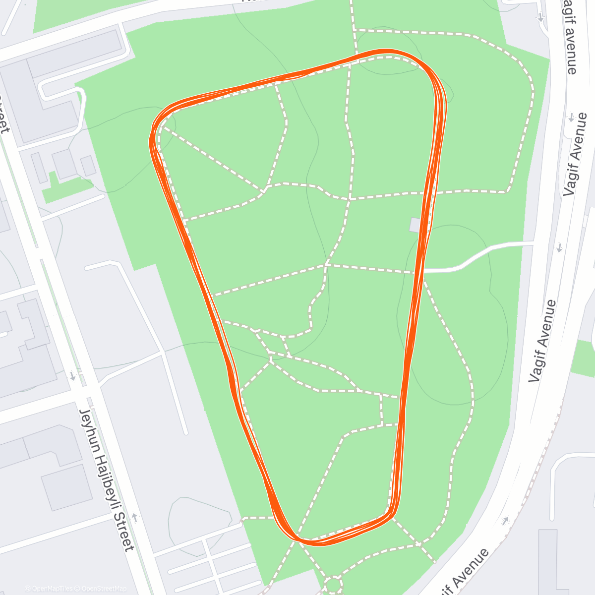 Map of the activity, Evening Intervals