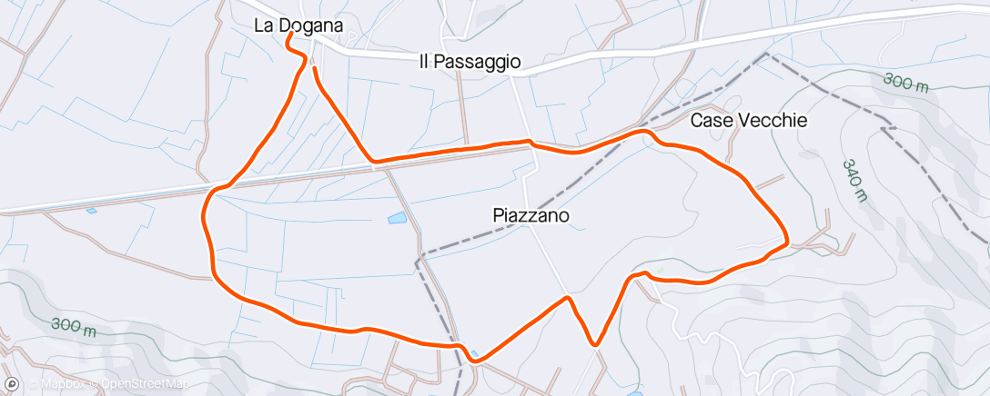 Mappa dell'attività Corsa pomeridiana