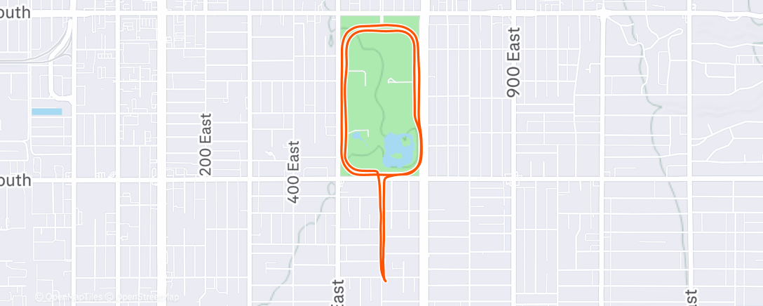 Map of the activity, Post Gym Puppy Jog