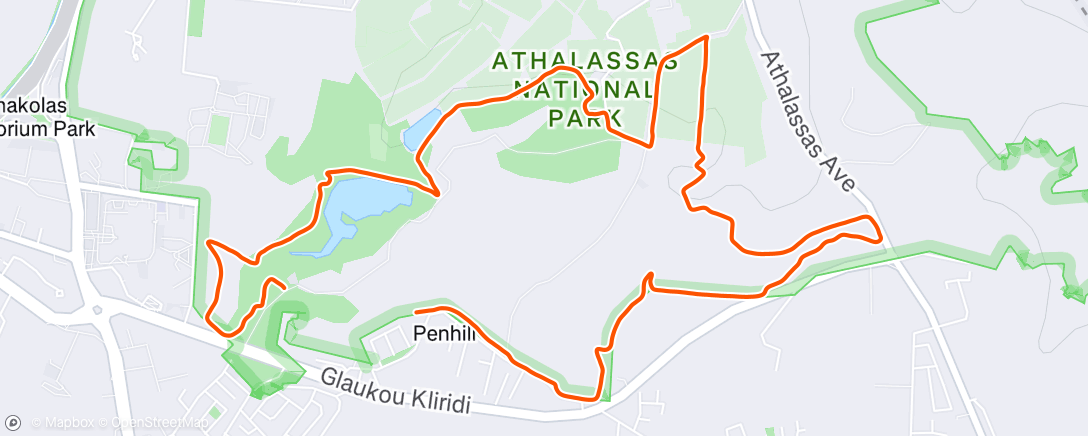 Map of the activity, Morning Run