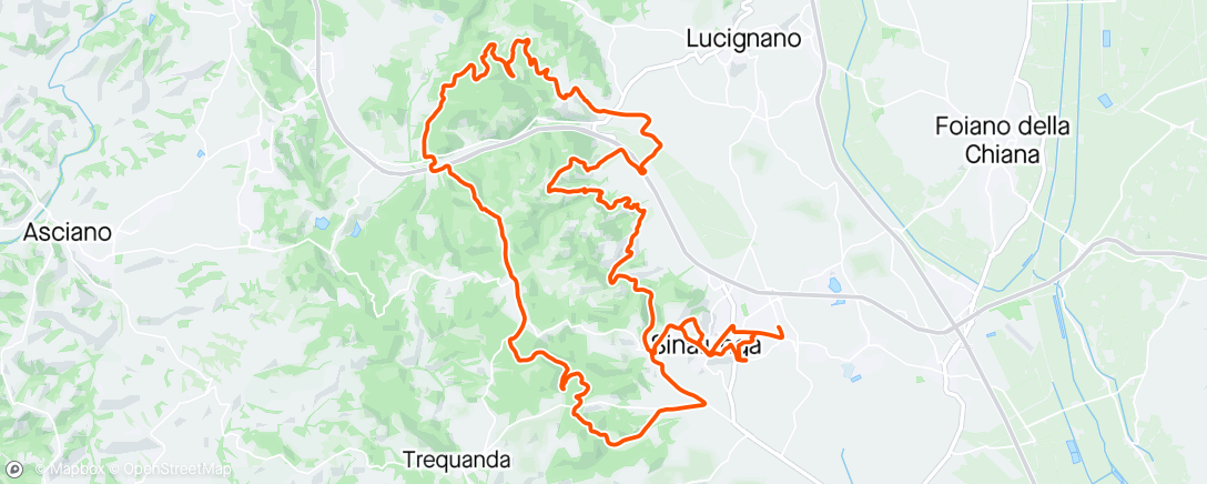 Map of the activity, Sinalunga bike 🙈🙈🙉🙉🙈🙈