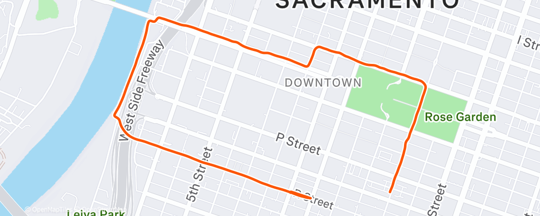 Map of the activity, Morning Run