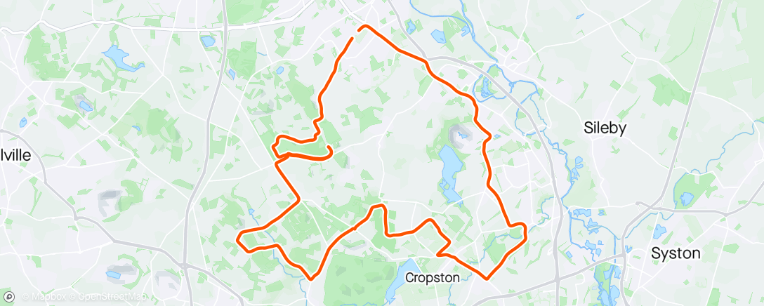 Map of the activity, ESurprisingly dry ride