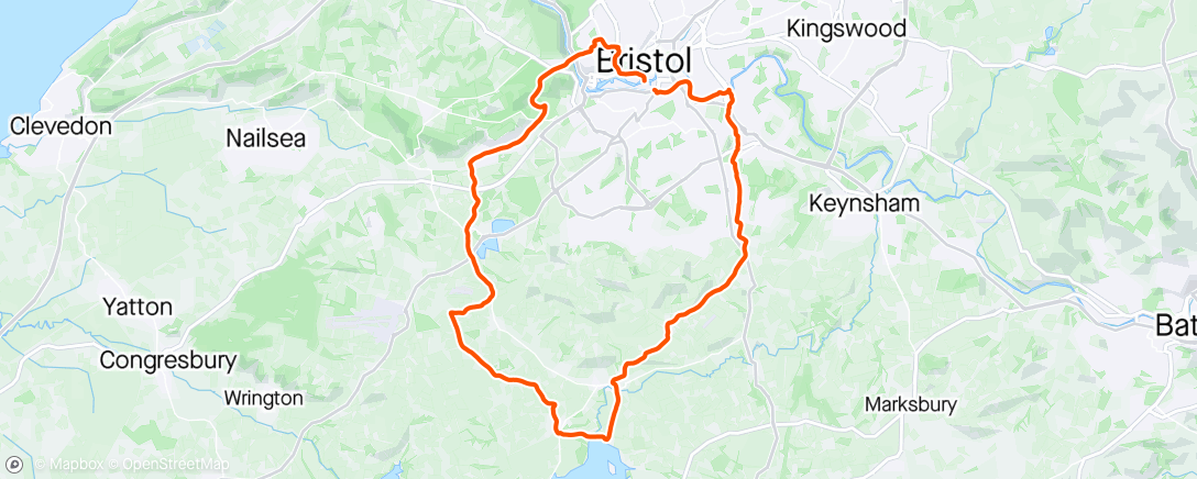 Karte der Aktivität „Bristol rehab ride IV. Chewy Lake”