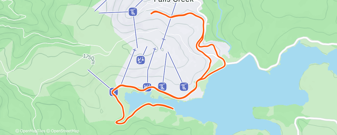 Map of the activity, Morning Run