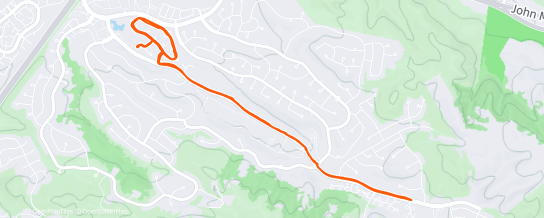 Map of the activity, Evening Run