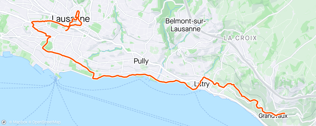 Map of the activity, Entraînement 20km