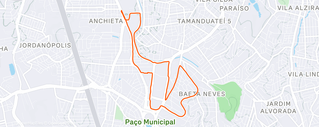 Map of the activity, Morning Run