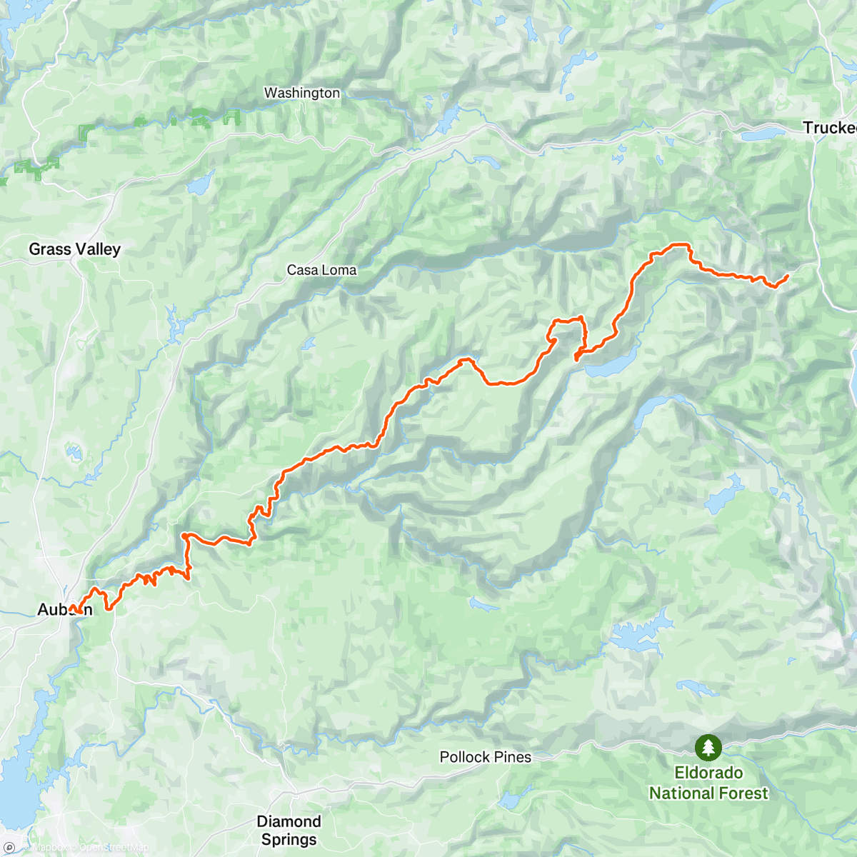 Map of the activity, Western States 100 🥉
