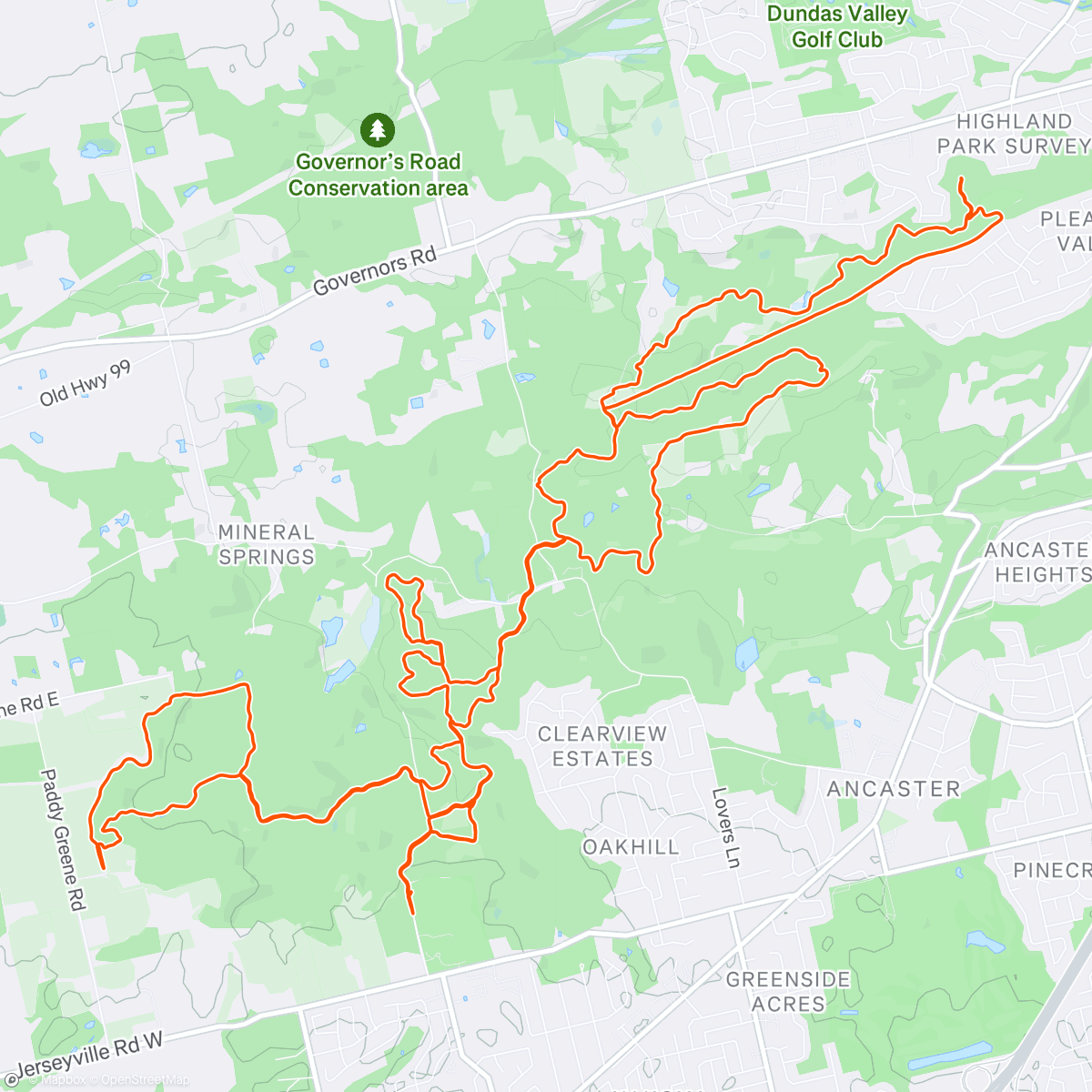 Map of the activity, Morning Trail Run
