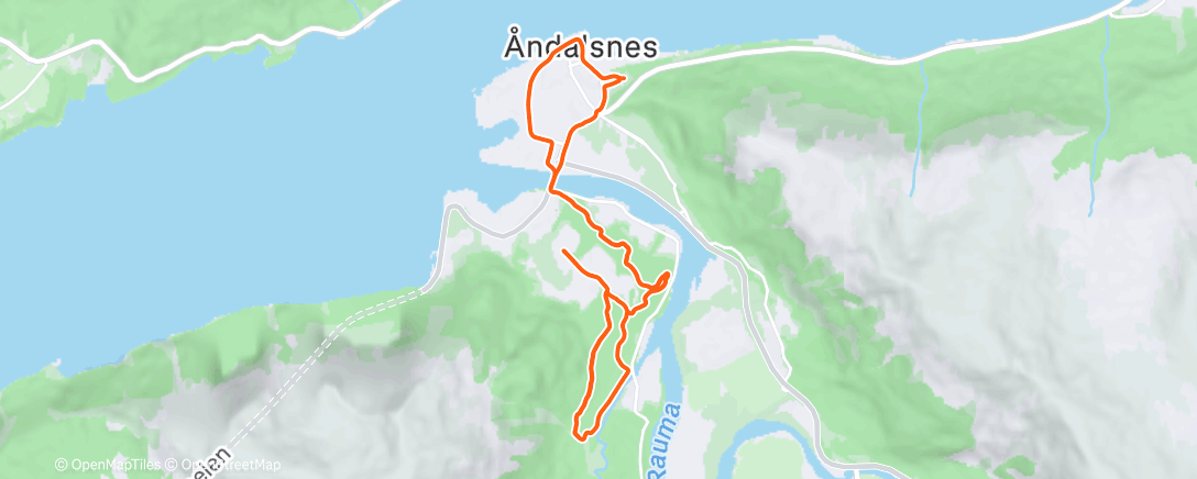 Map of the activity, Morning Trail Run
