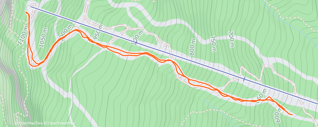 Map of the activity, Afternoon Hike