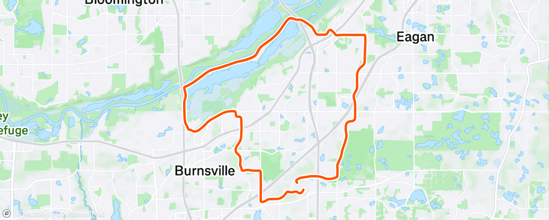 Map of the activity, Fast cruise on the Black Dog Trail