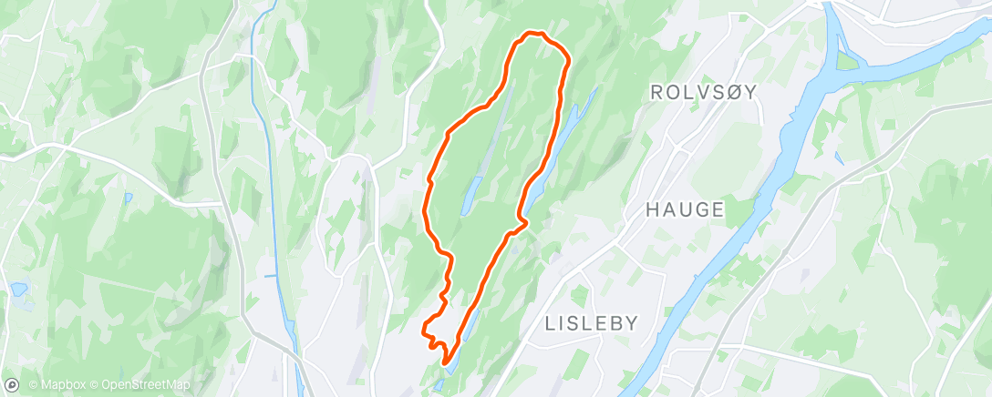Map of the activity, Afternoon Run